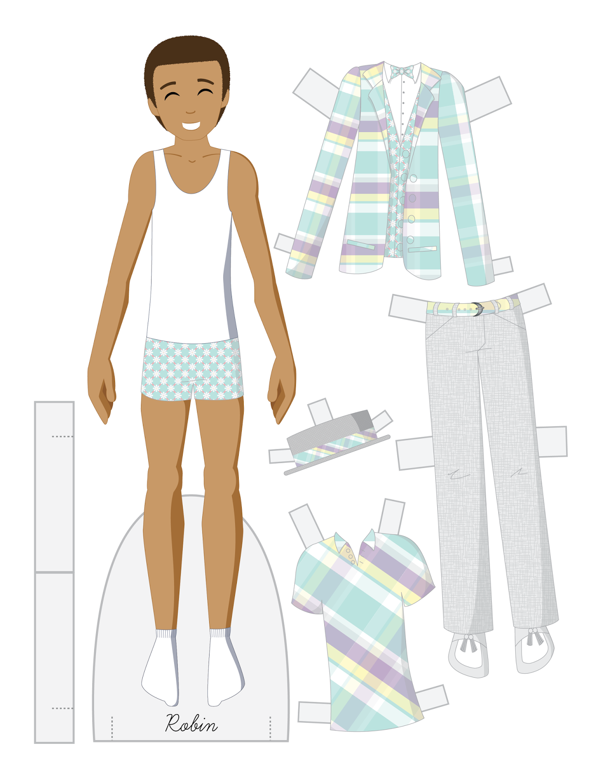 Paper Doll School A Family at Easter Paper Doll Set