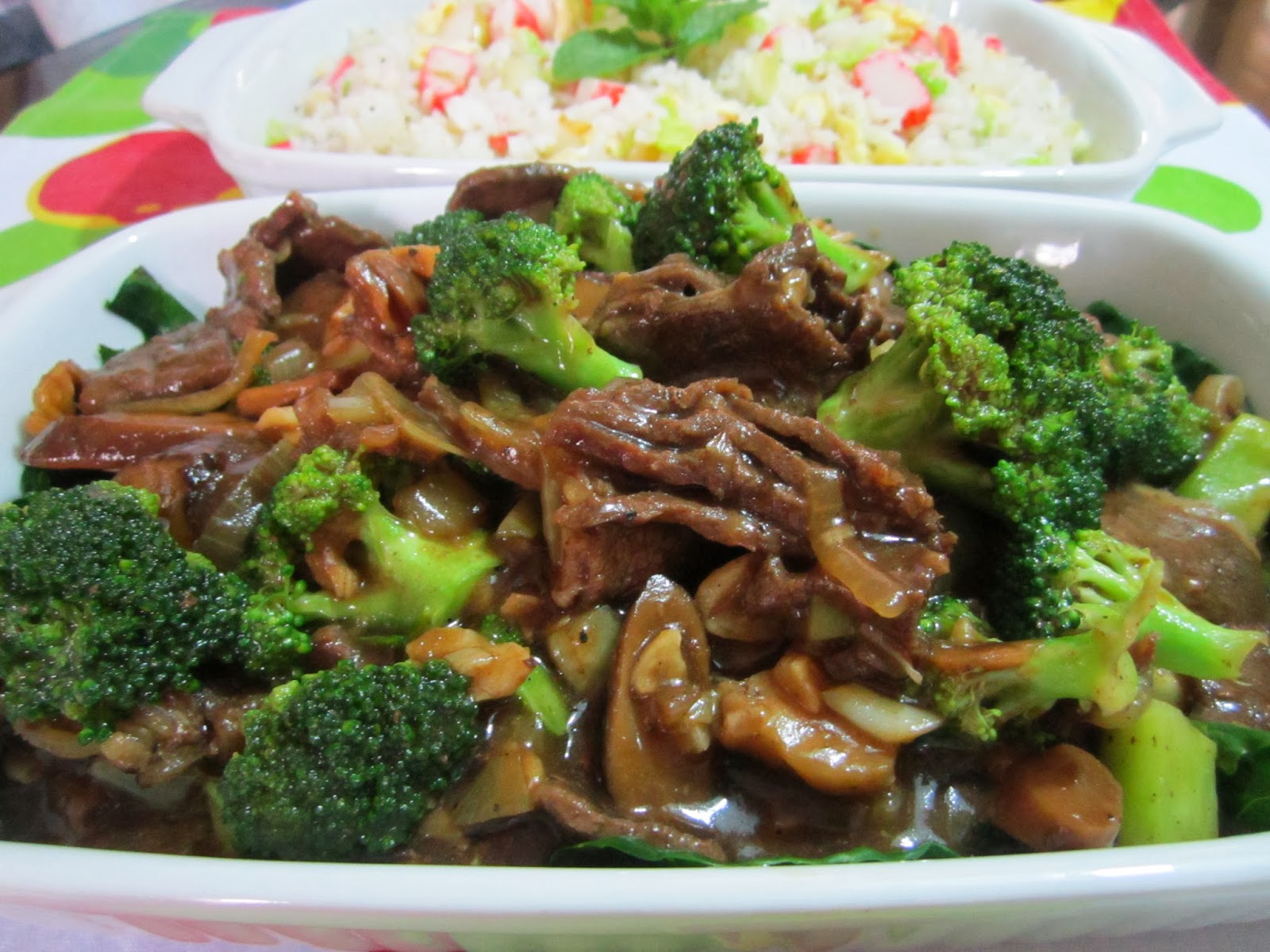 . BEEF BROCCOLI IN OYSTER SAUCE