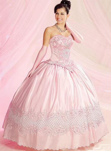 vestido debutante rosa bebe