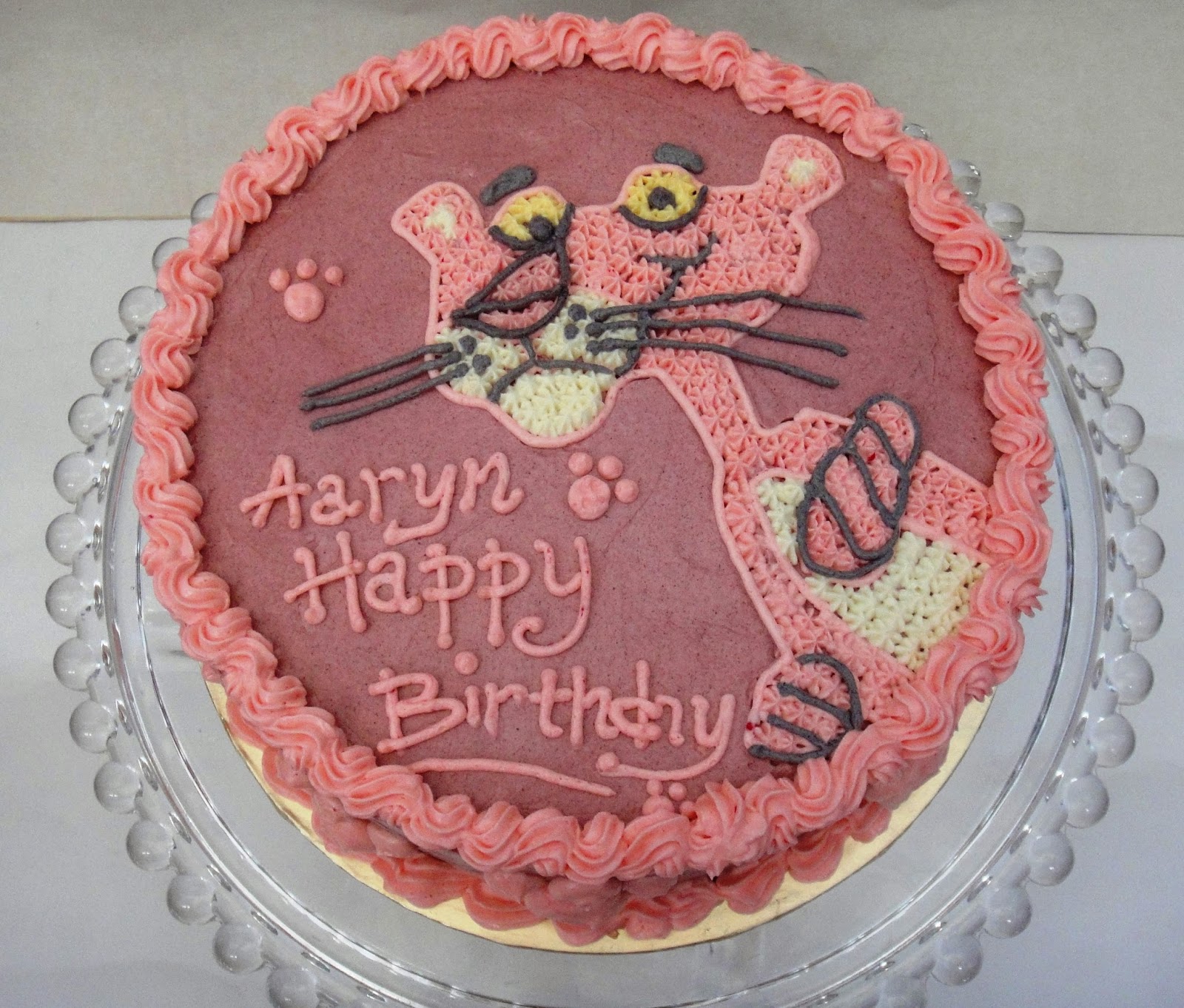 I Love Baby Cakes Pink Panther Cake