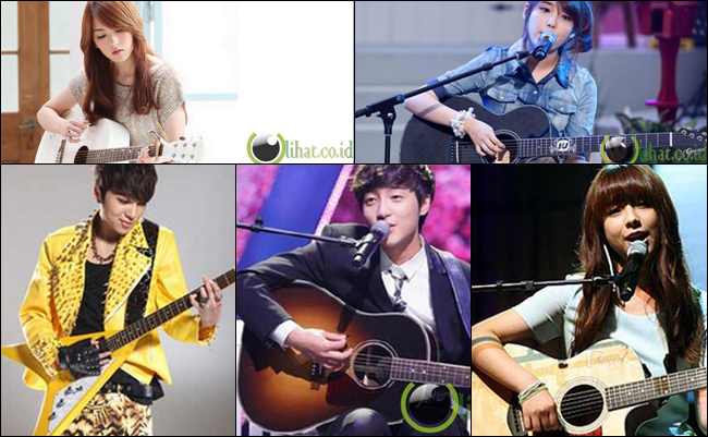 5 Musisi Solo Kpop yang sering Membawa Gitar saat Manggung