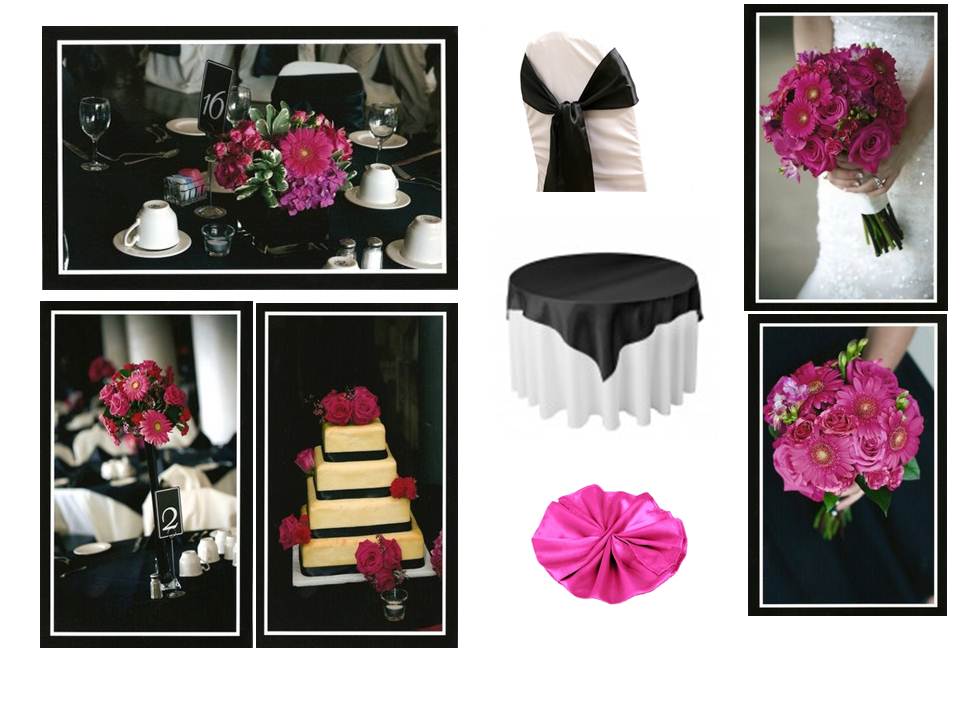 hot pink and black wedding ideas