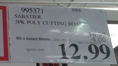 Deal for a set of 3 Sabatier Nonslip Cutting Boards at Costco