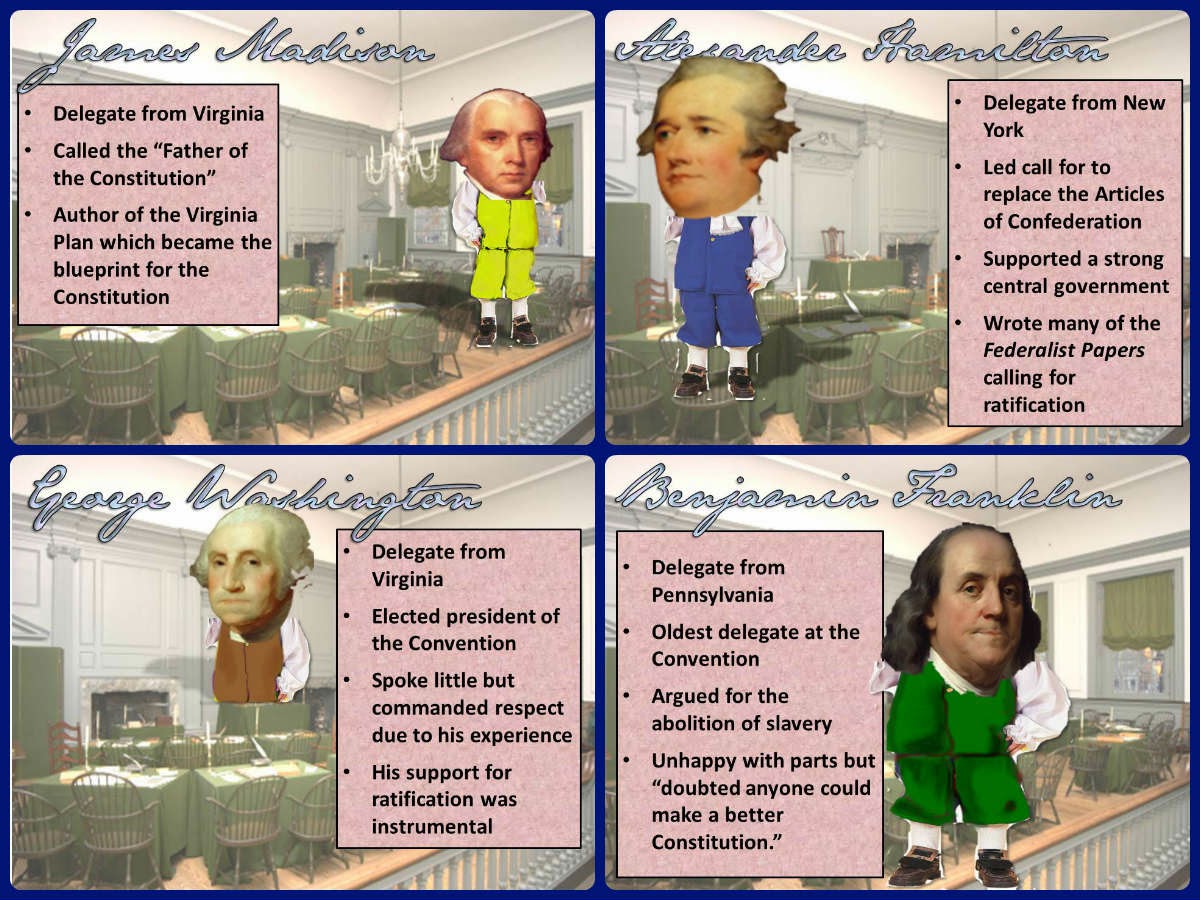 Students of History: Constitutional Convention Pop-Up Figures "Rise of