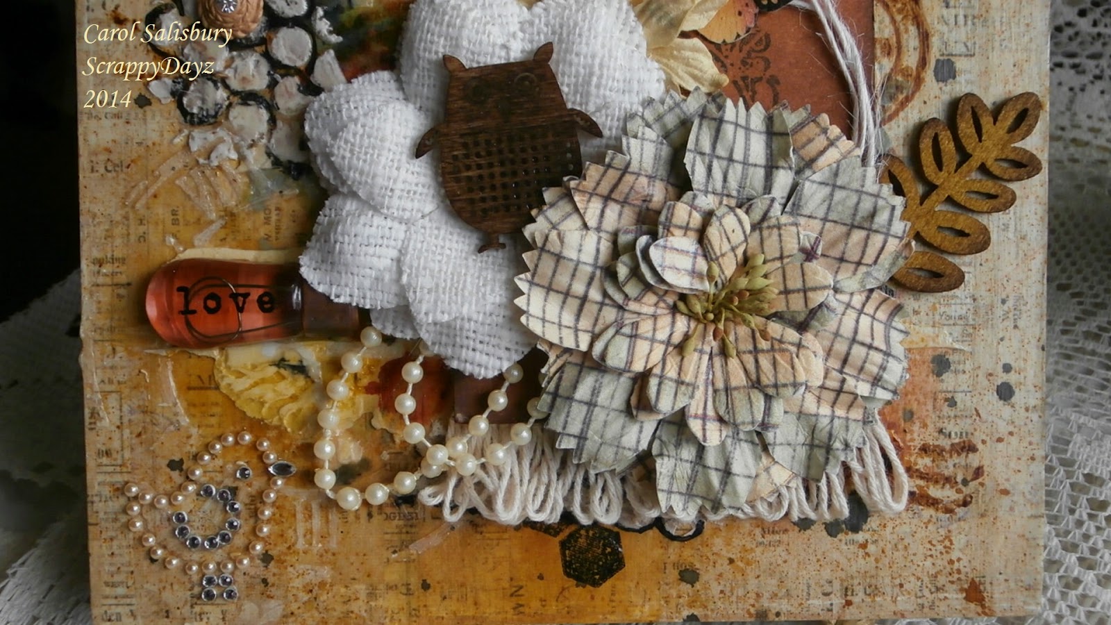 Scrappy Dayz Mixed media wall hanging