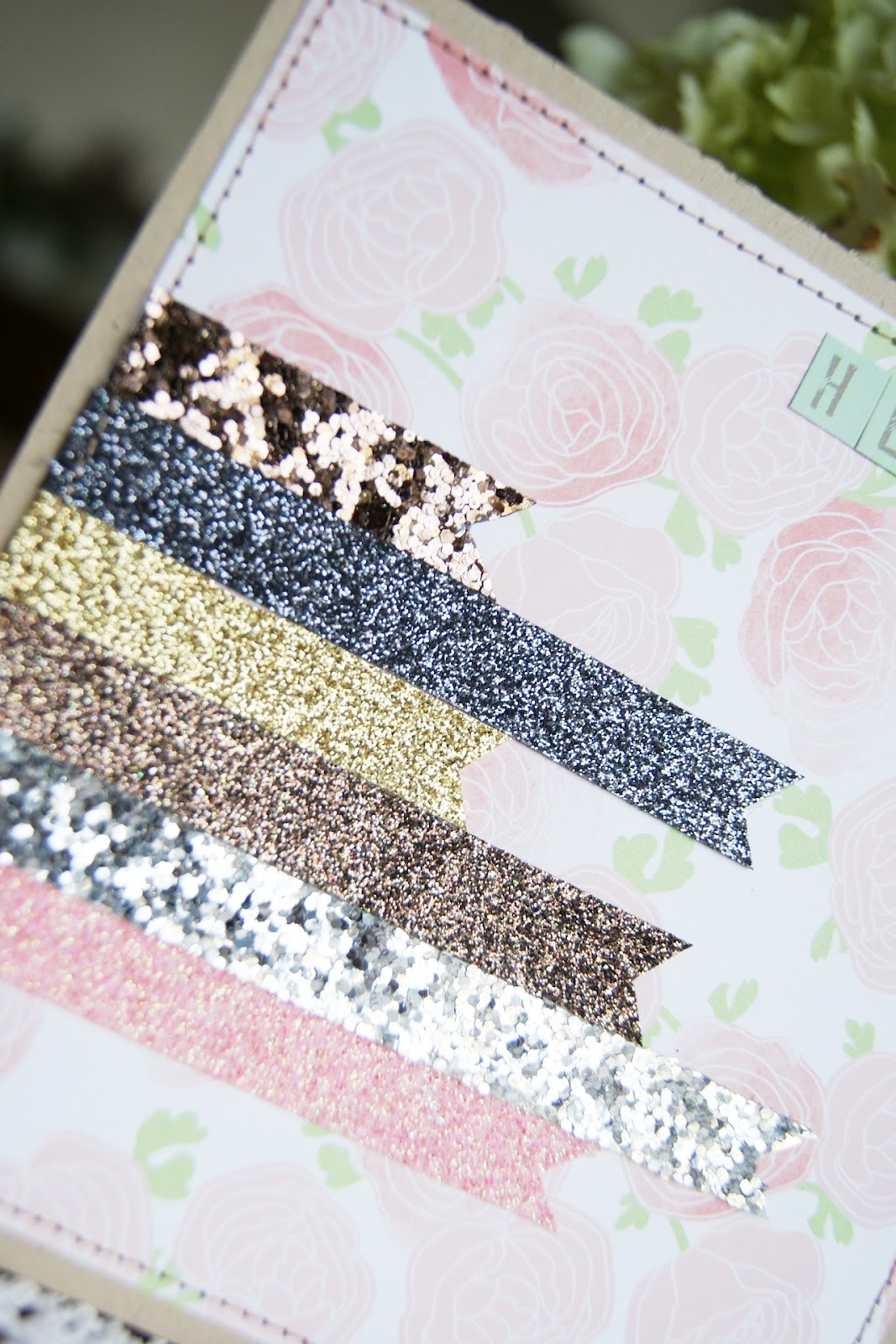 Awesomeness of Crafting Made with American Crafts Glitter Tape.