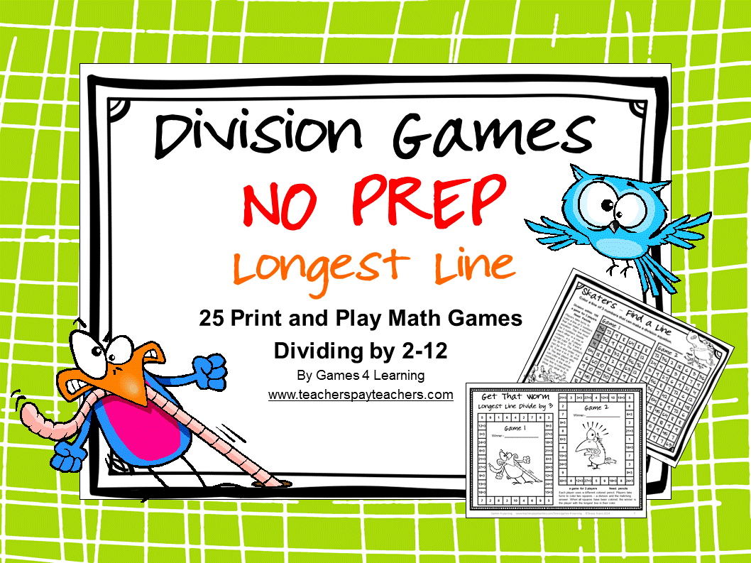 Fun Games 4 Learning More NO PREP Math Games Freebies