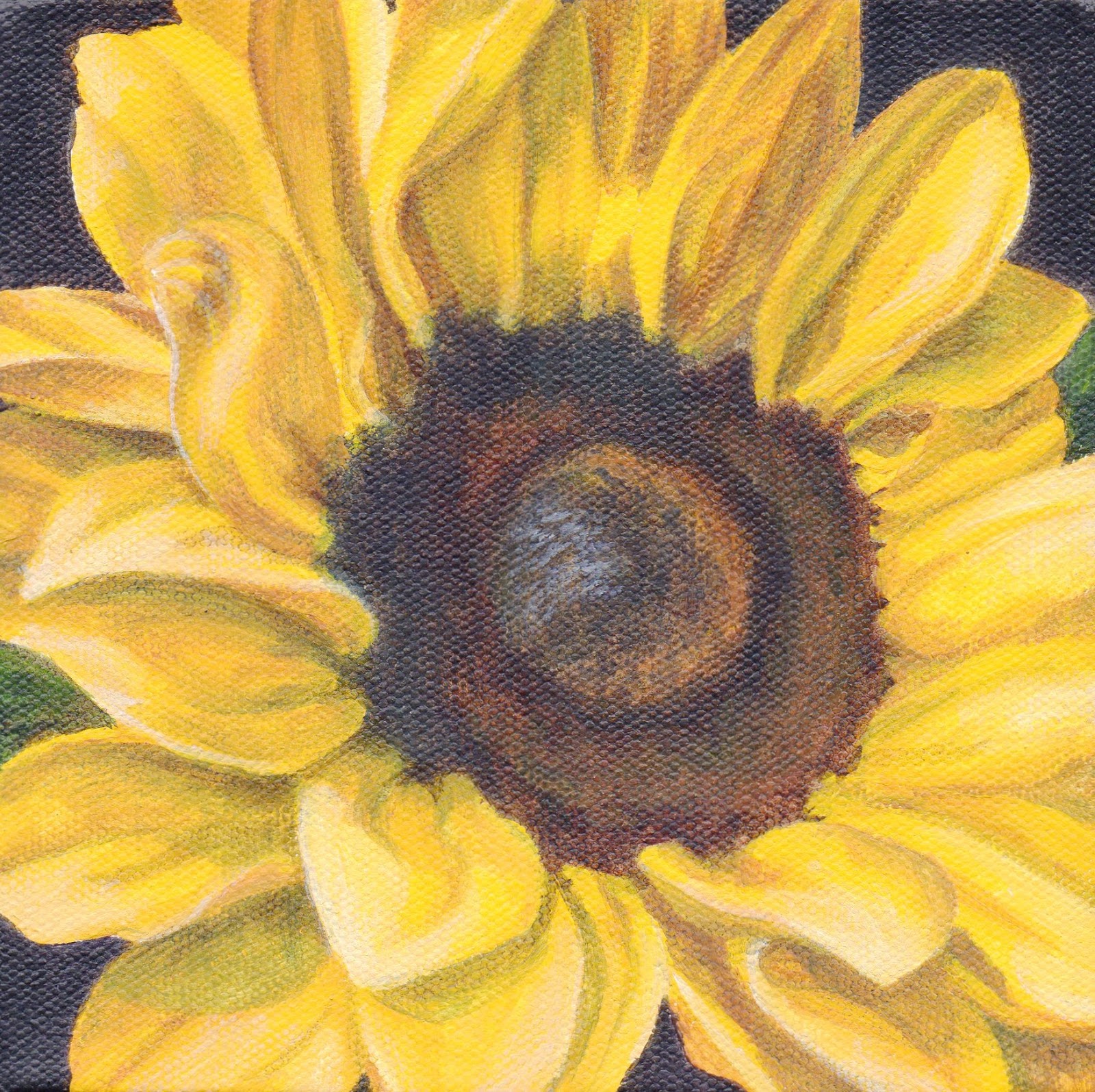 Sunflower Acrylic Painting Sunflower Acrylic Painting
