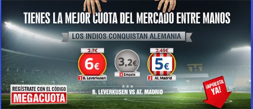 marca apuestas megacuota mas bono 150 euros champions Leverkusen vs Atletico 25 febrero marca apuestas megacuota mas bono 150 euros champions Leverkusen vs Atletico 25 febrero