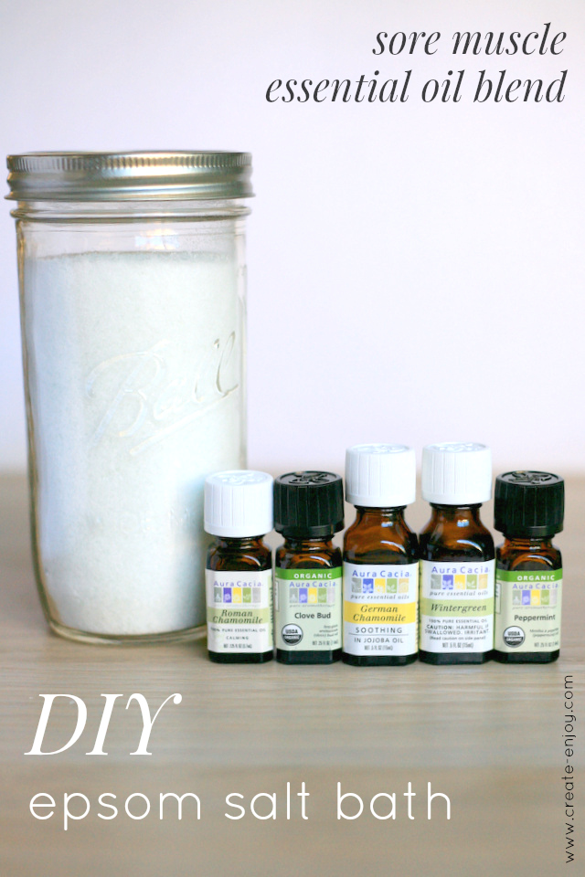 DIY essential oil bath salts for sore muscles / Create / Enjoy