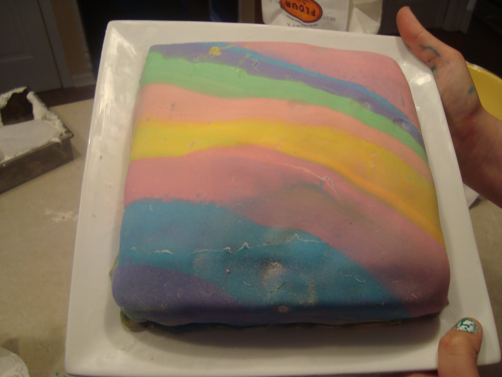 Cooking with the Cake Boss ! Rainbow Cake