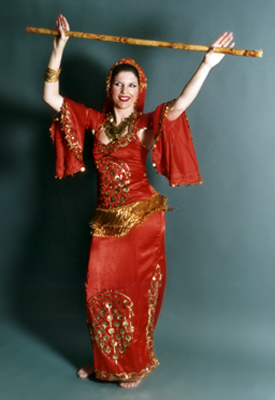 Vestido Baladi/ Saïdi negro y dorado para Danza Oriental - 37,90 €