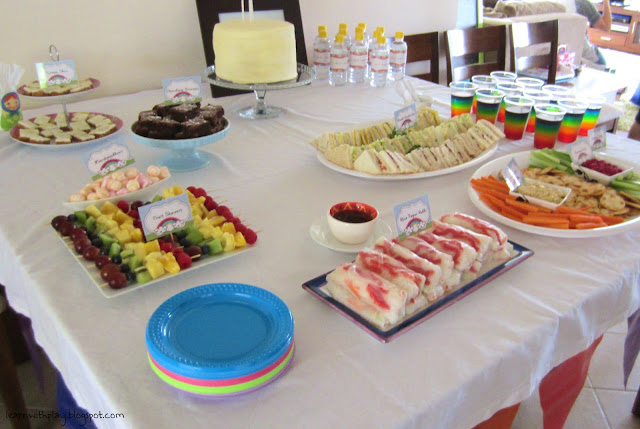 rainbow party food ideas, rainbow party ideas