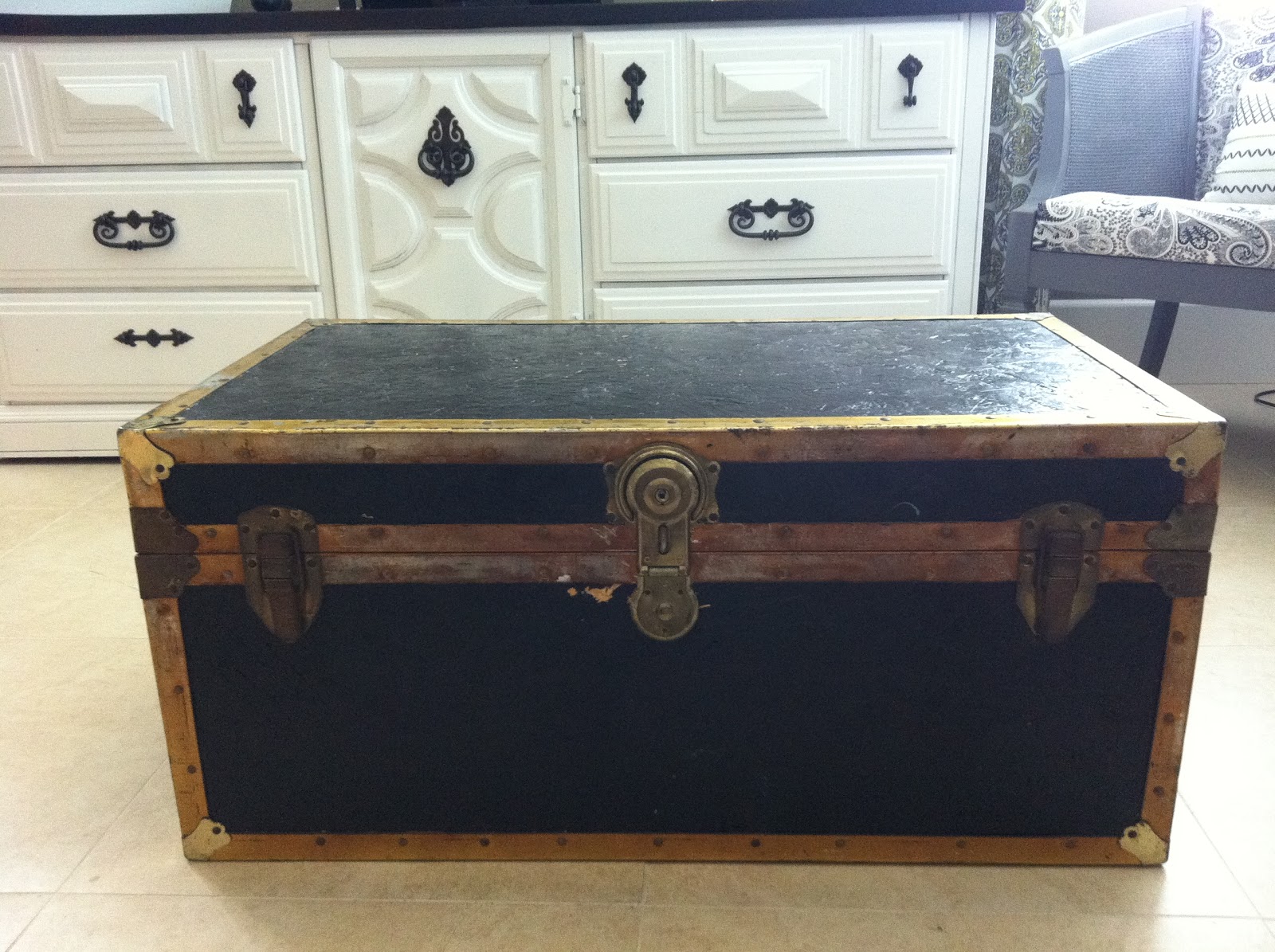 Suite Revival Silver Metallic Trunk.