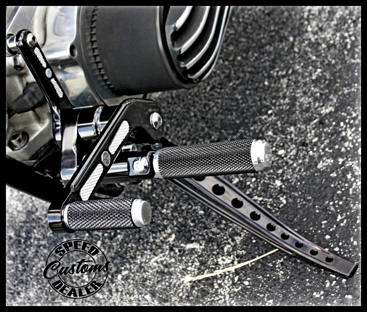 Black/Polished Forward Controls Speed Dealer Customs Custom