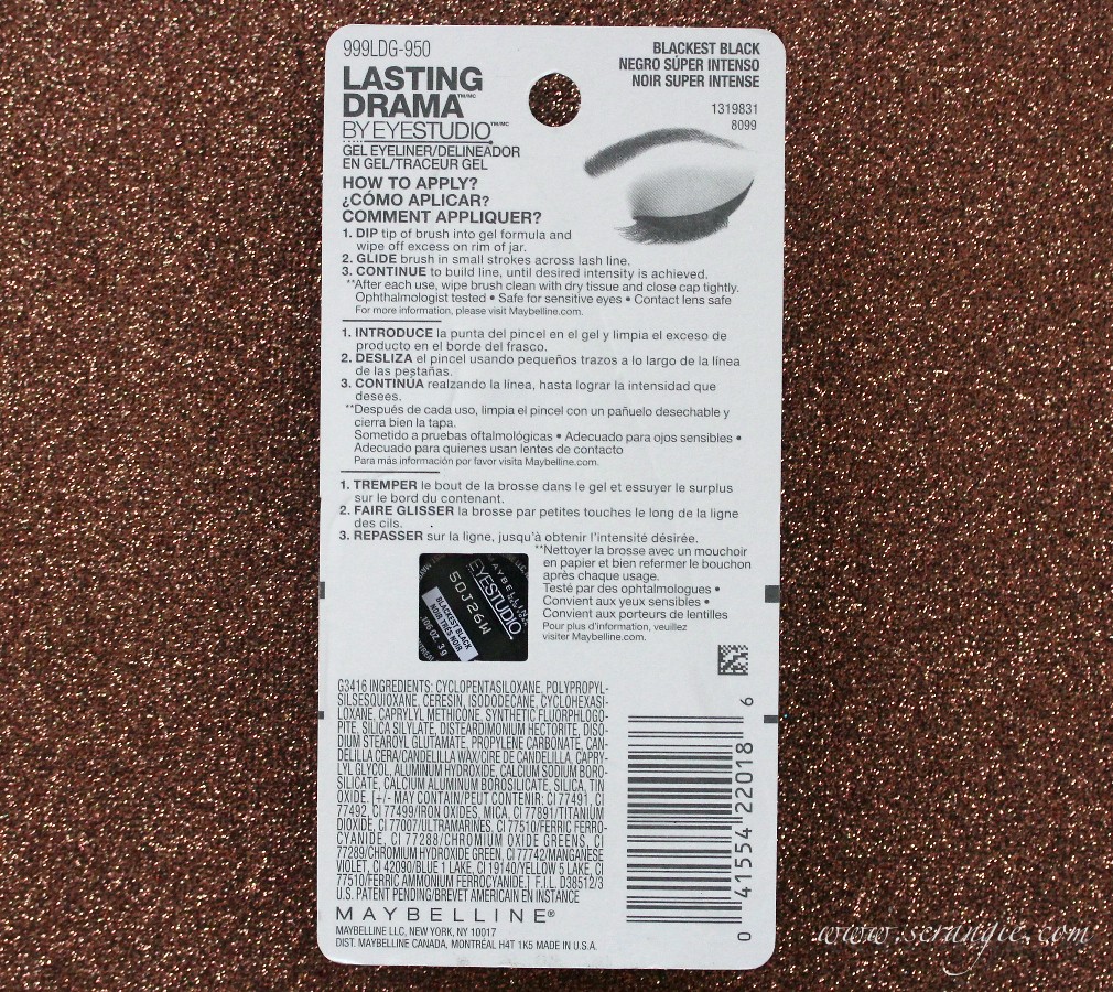 Scrangie Maybelline EyeStudio Lasting Drama 24 Hour Gel Eyeliner