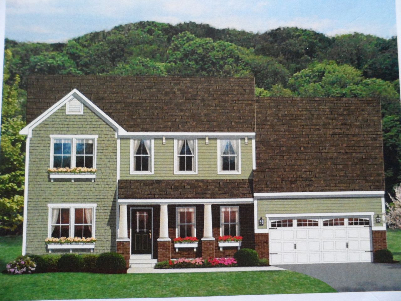 Timberlake kitchen cabinets Ryan Homes Verona Elevation C with Siding