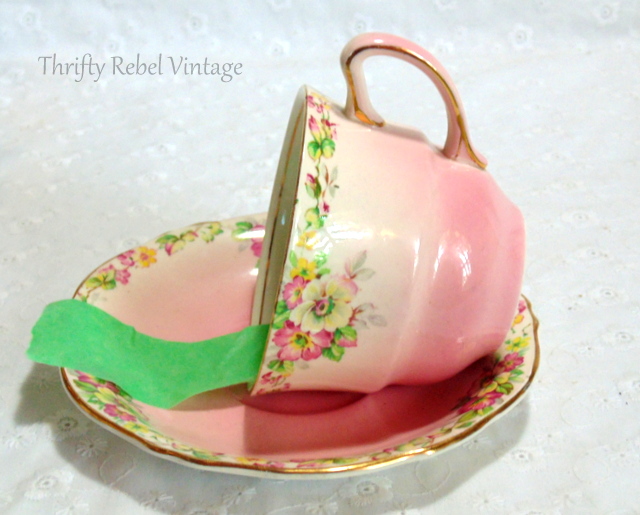 How to Make a Hanging Teacup Bird Feeder Color Me Thrifty