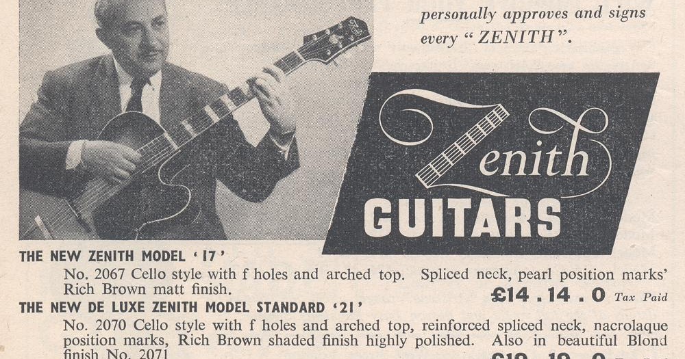Gary Deacon Solo Guitarist Vintage 1957 Zenith Guitars Advertisment