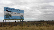 cartel de la Reserva Natural Militar "La Calera"