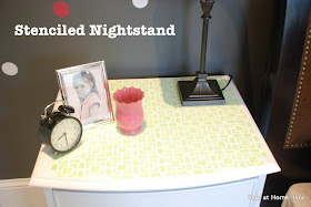 stenciled nightstand top