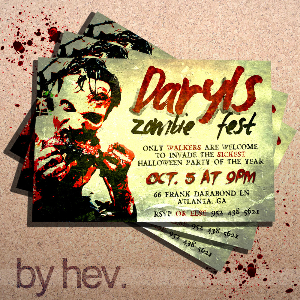 zombie party invitations