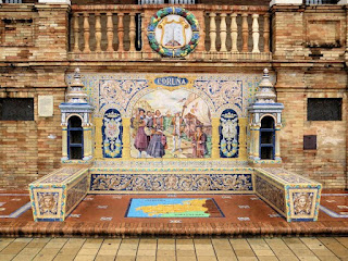 Plaza de España, Sevilla - Azulejo de La Coruña