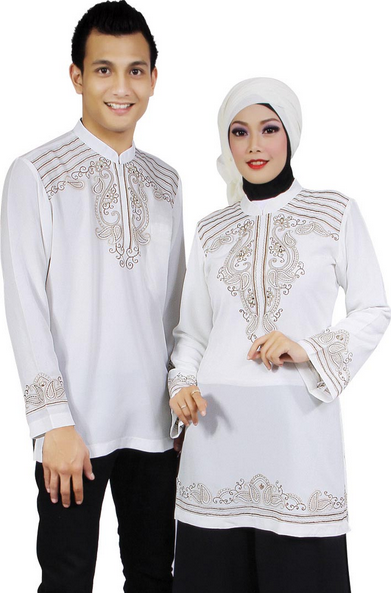 Model baju lebaran warna putih