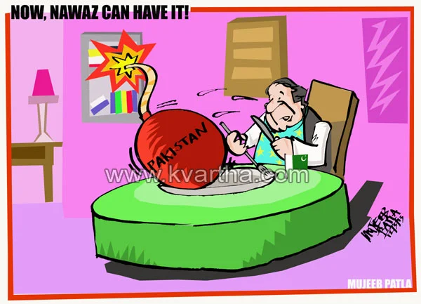 Nawaz Sharif, Pakistan, Election, Cartoon, Mujeeb Patla, Malayalam News, Kerala News