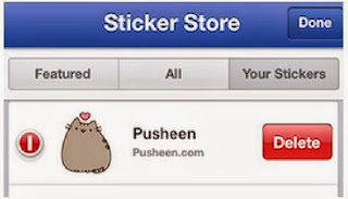 How to remove stickers from Facebook chat box