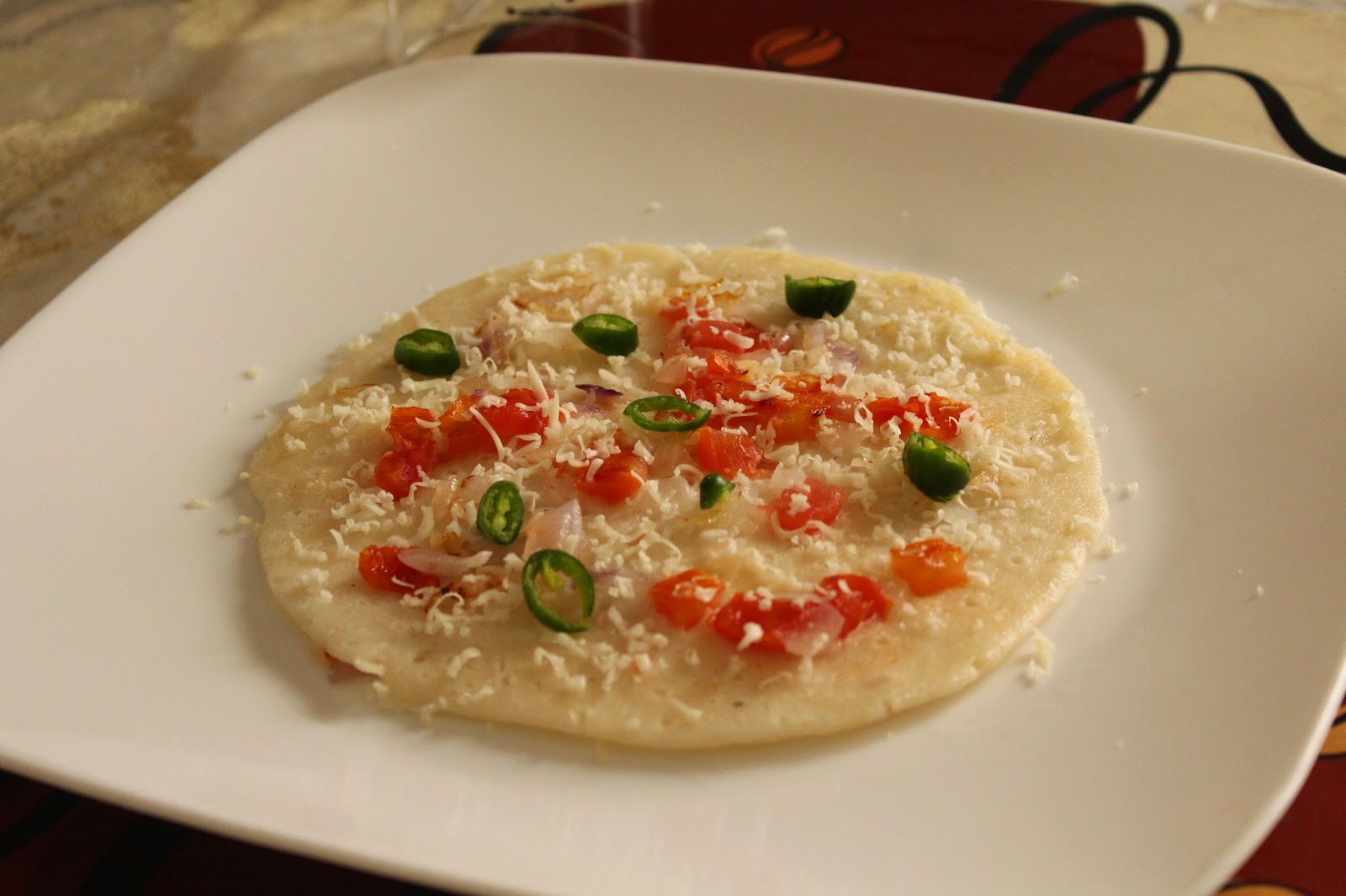 Flavors & Spices of India Recipe Of Onion Cheese Uttapam (Inspired