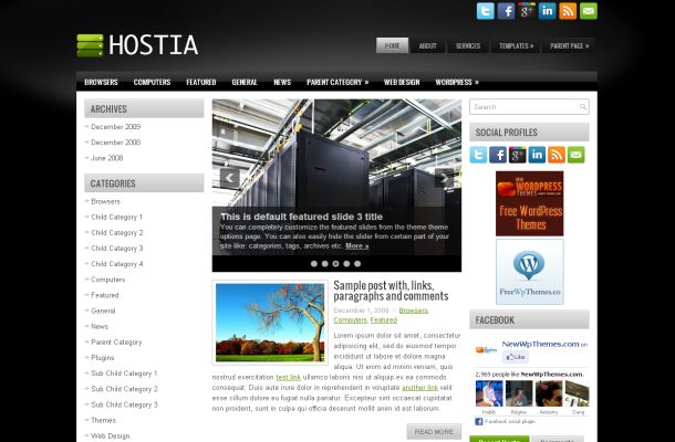 Free Dark Black Green Hosting Wordpress Theme Free Dark Black Green Hosting Wordpress Theme