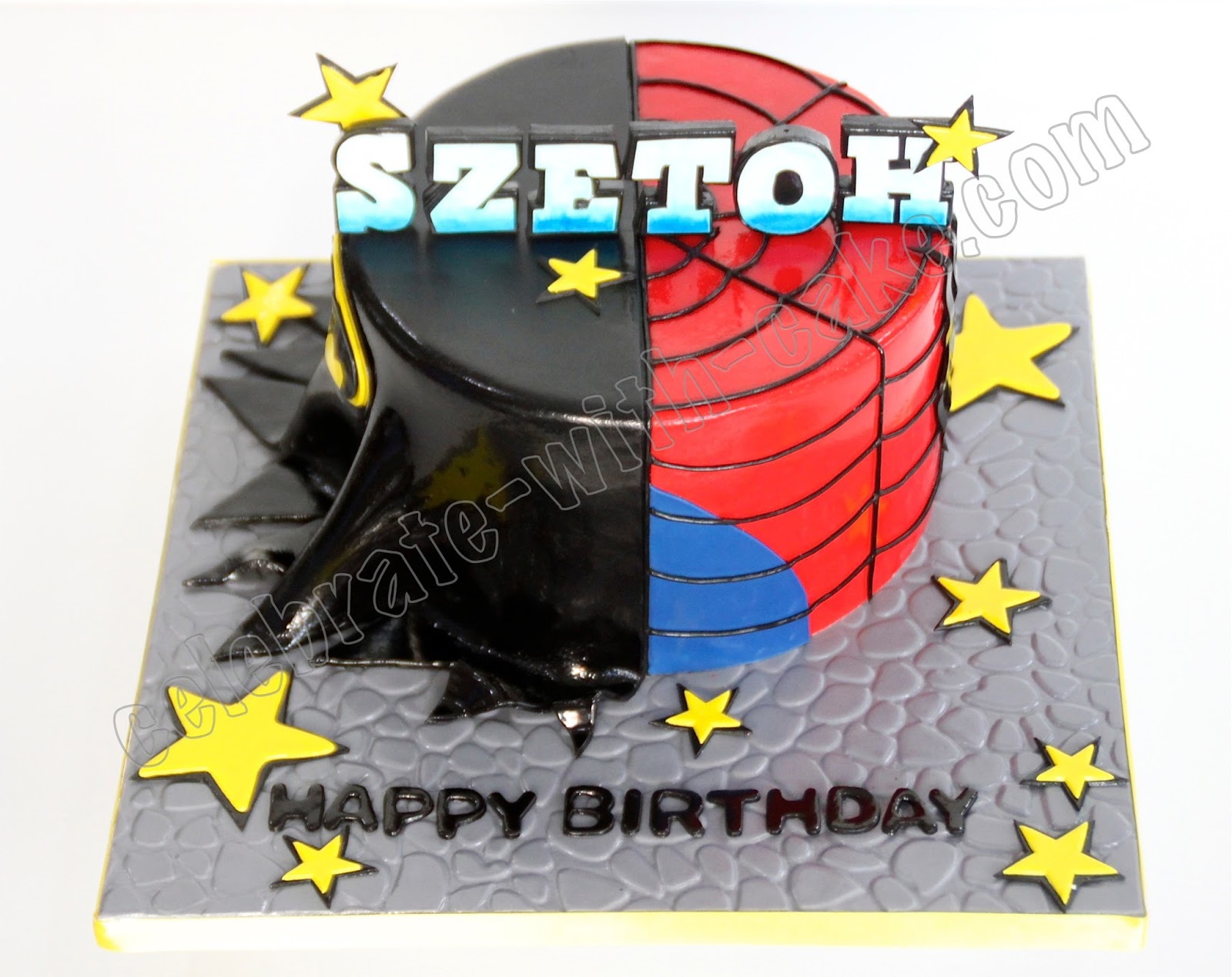 Celebrate with Cake! Superhero Batman & Superman Cake