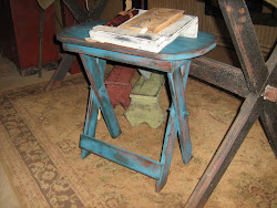 Sawbuck side table