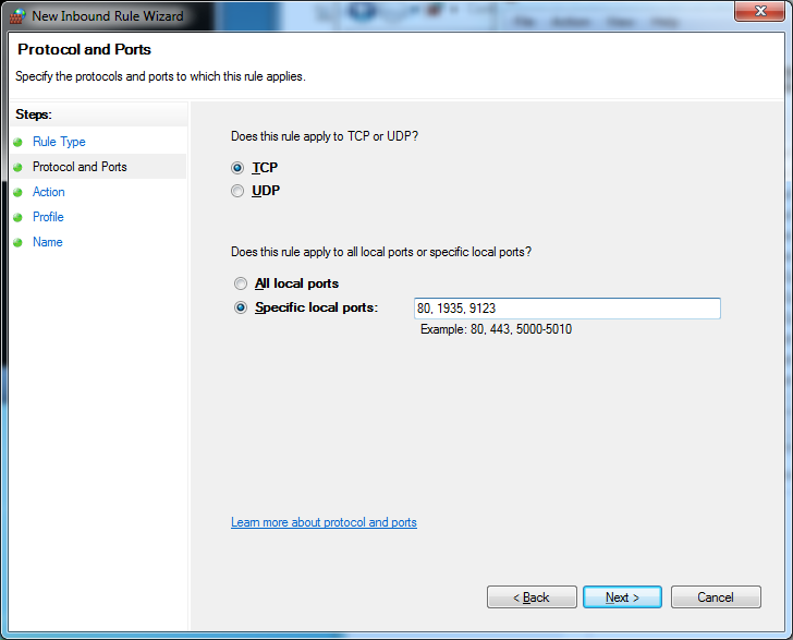 Fardad's Corner Opening Ports on Windows 7, to access NAT BBB Virtual