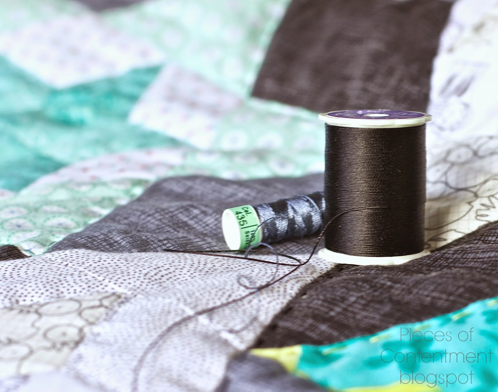 Pieces of Contentment Hand Quilting with Silk Threads