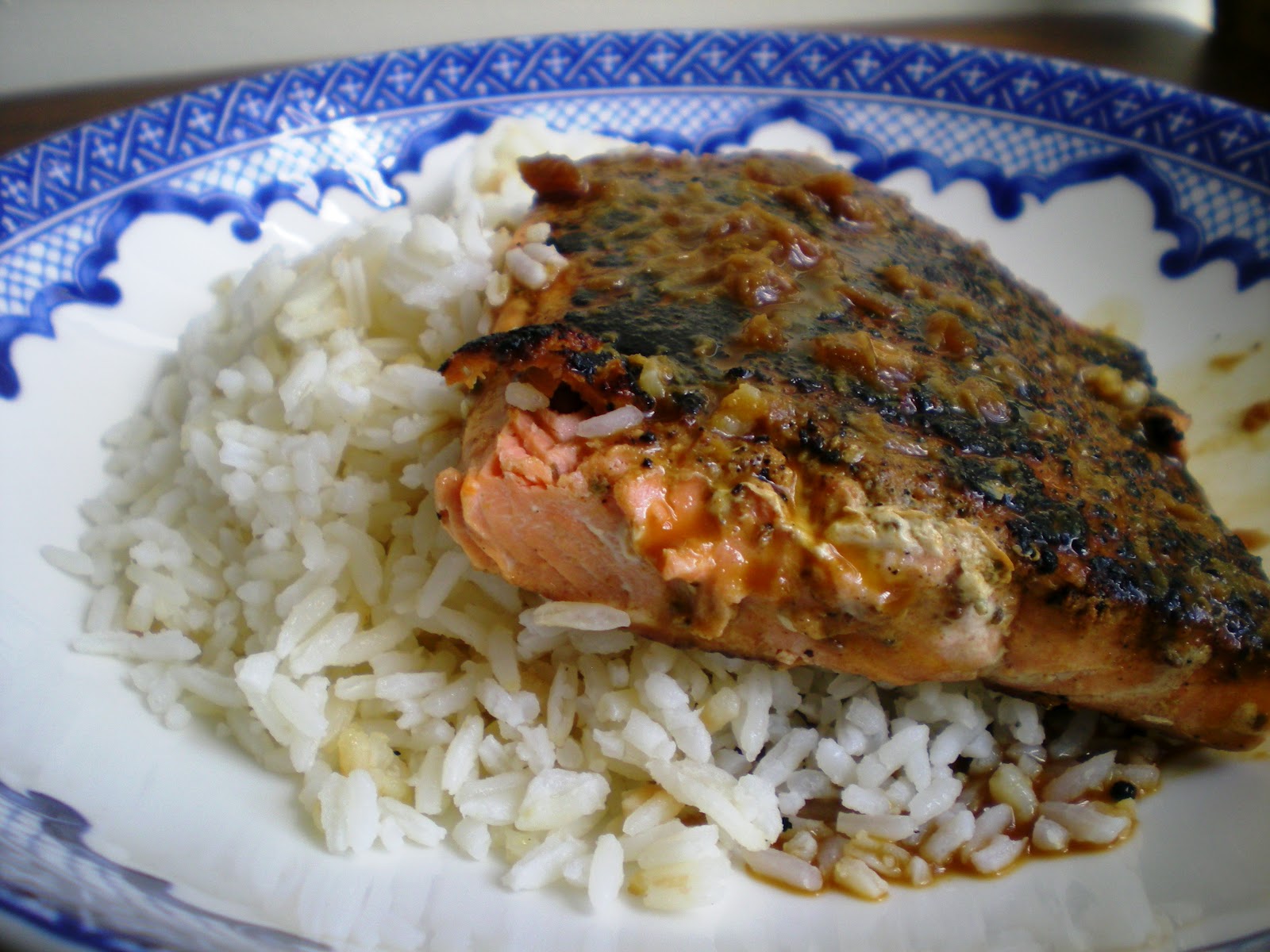 PepperCrusted Salmon with Wasabi Dipping Sauce From Anne's Kitchen