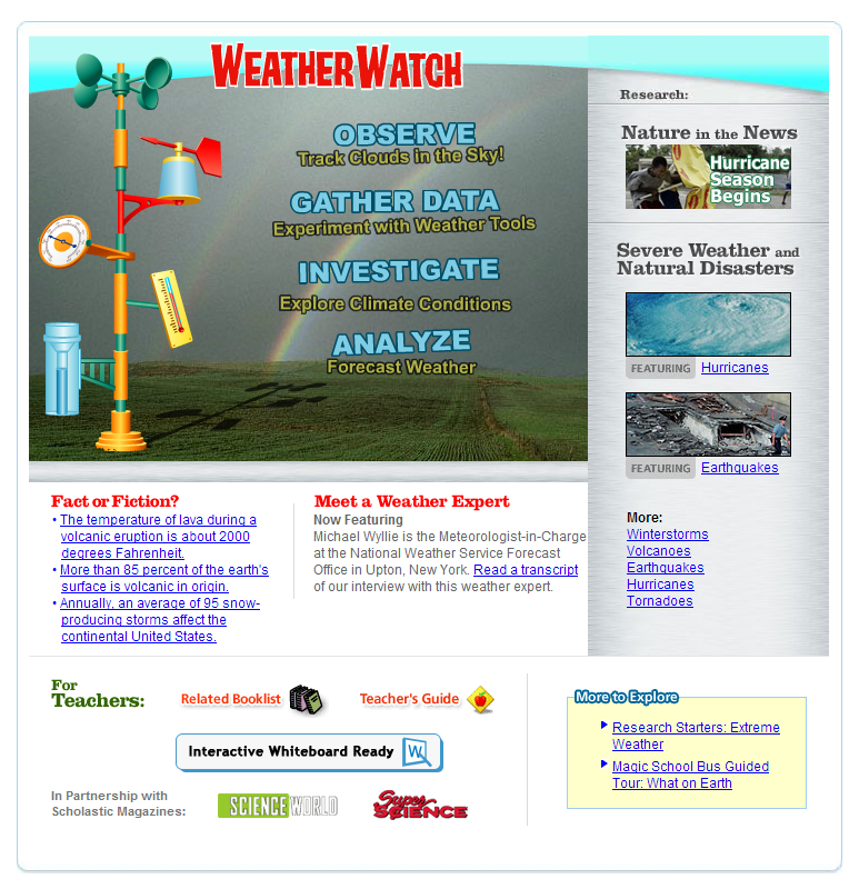 Learning Never Stops 9 Wonderful Weather sites for kids