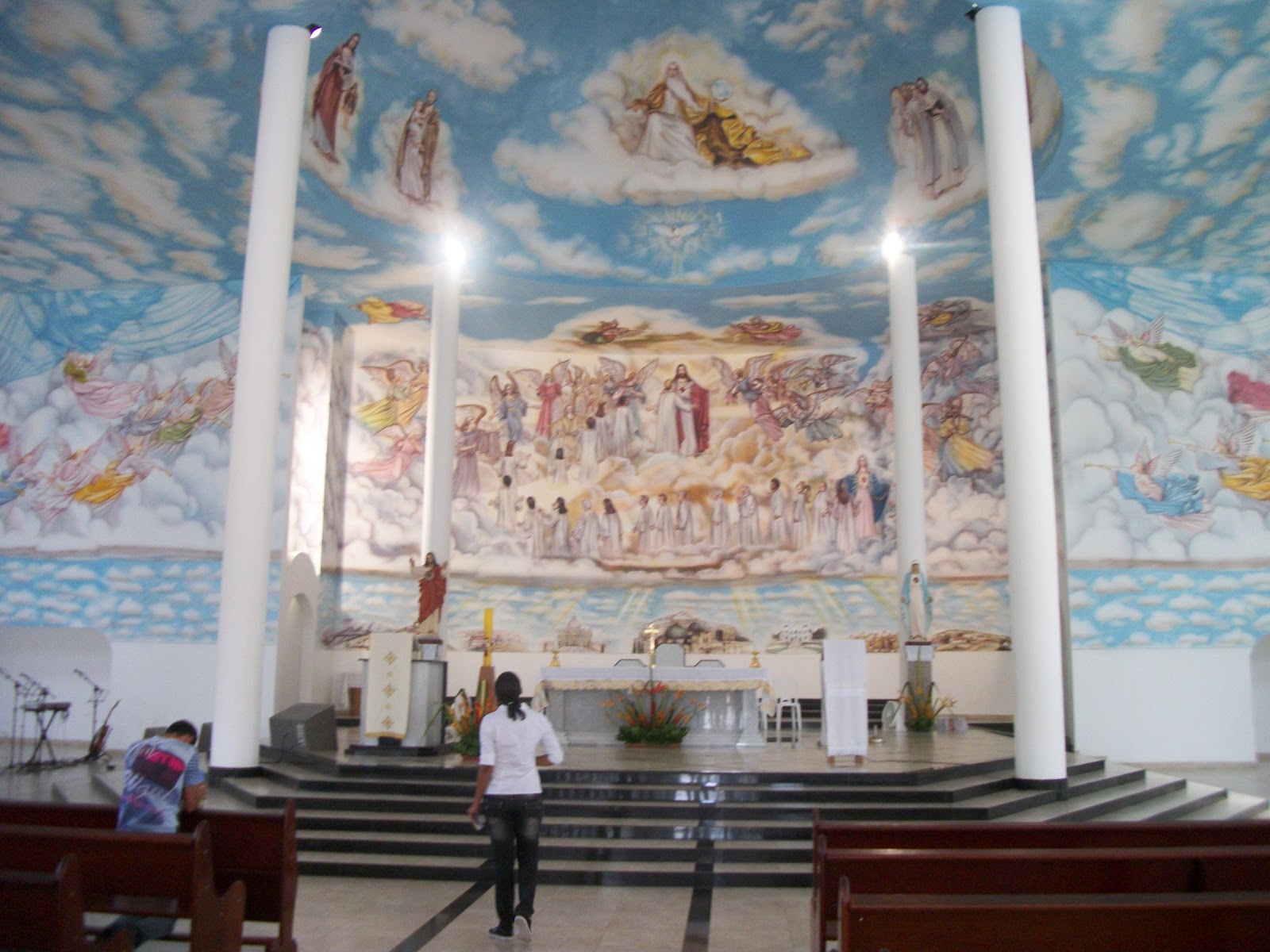 Grupo da visita a comunidade Servos de Maria