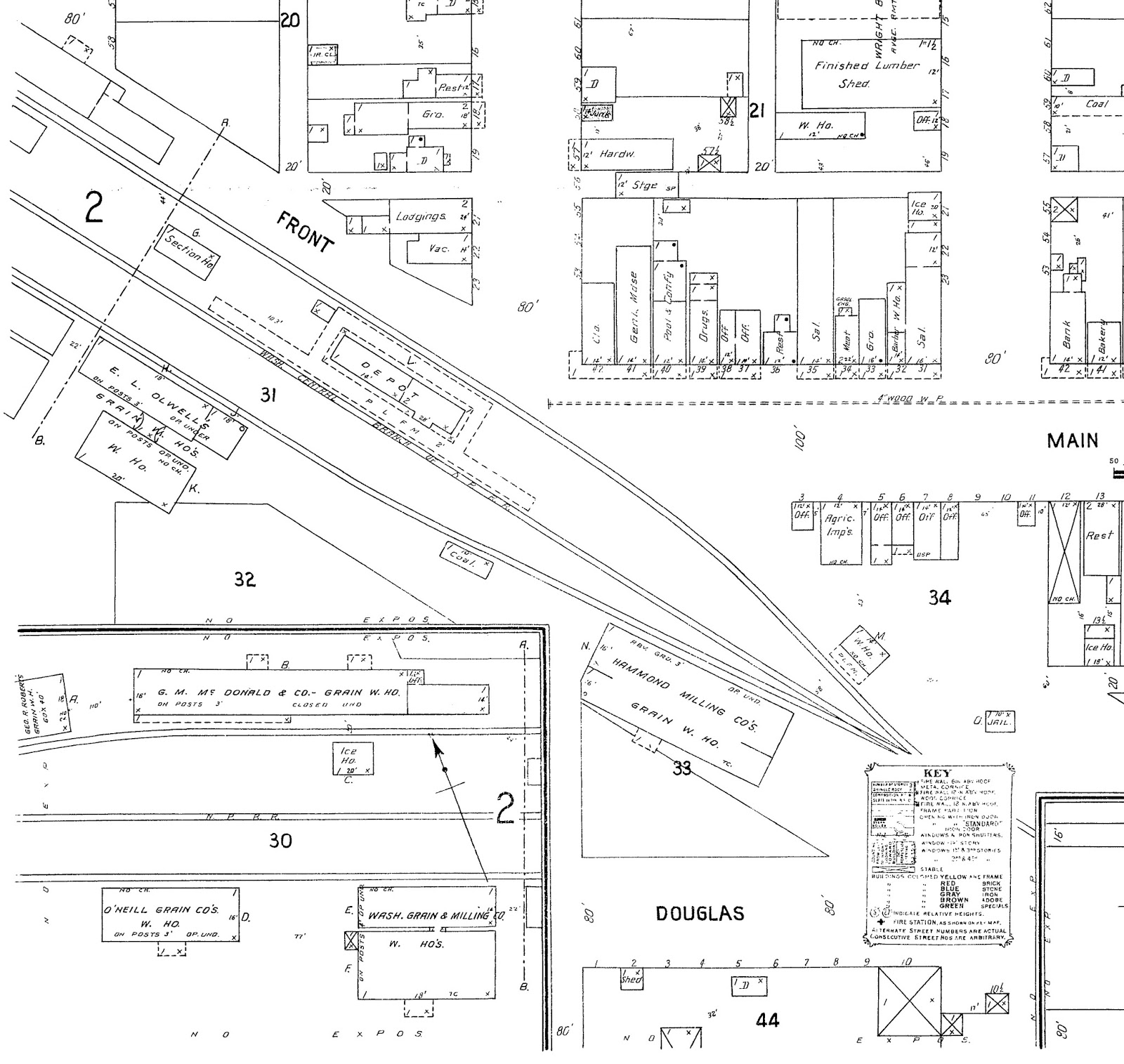 Big Bend Railroad History 1909 Coulee City Map