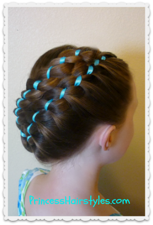 easter hairstyles - diagonal stacked