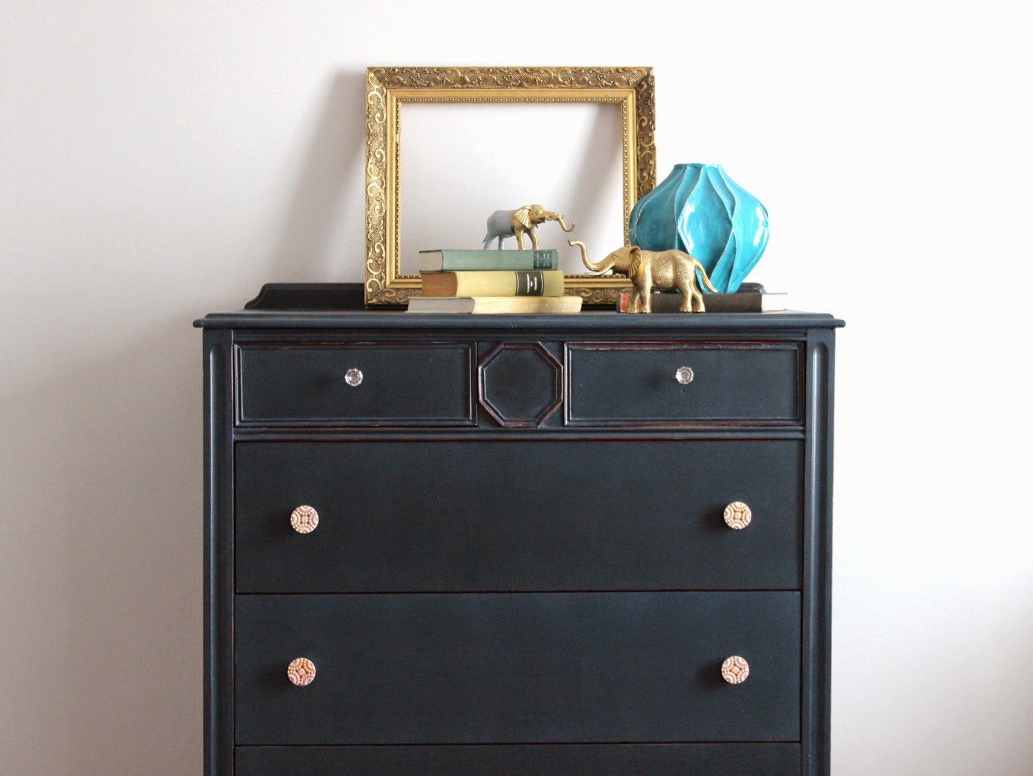 Poppyseed Creative Living Midnight Blue Tallboy Dresser