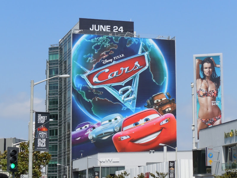 Giant Cars 2 movie billboard It's no wonder that the'Lightning McQueen'