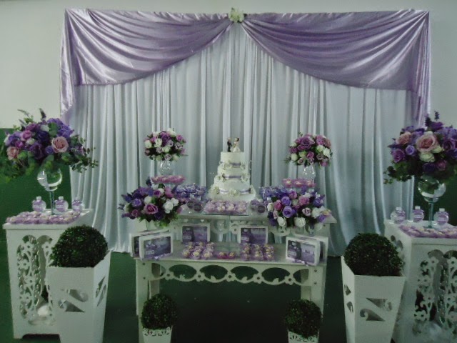 Dani Festas Fantasy Decoração Casamento lilás e branco Dani Festas Fantasy Decoração Casamento lilás e branco