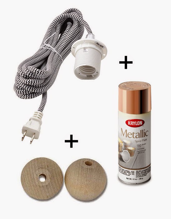 Ikea Idea Hanging Pendant Lightbulb Poppytalk Step 1 To Begin Get Ready Spray Paint The Light Socket Case Using A Metallic Copper First Tape Off Cord Painters Near