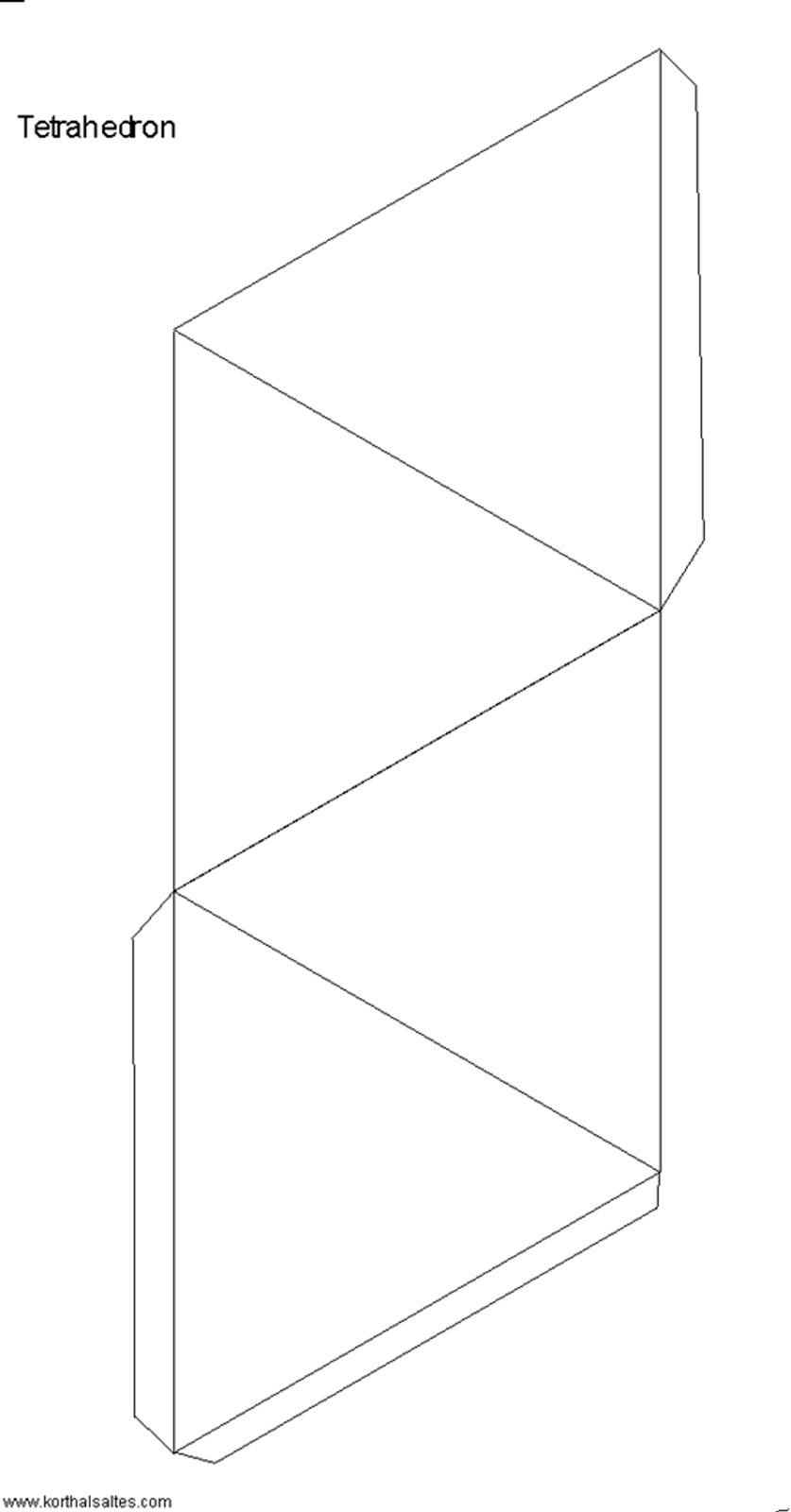 tetraedro en papel