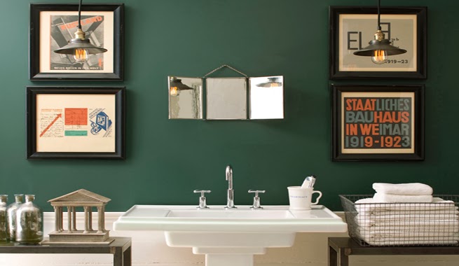 Baños verdes - Colores en Casa