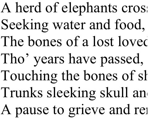 An Elephant a Day: Elephant No. 144: Sonnet