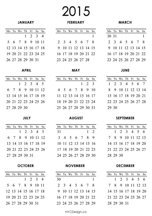 download free calendars 2015