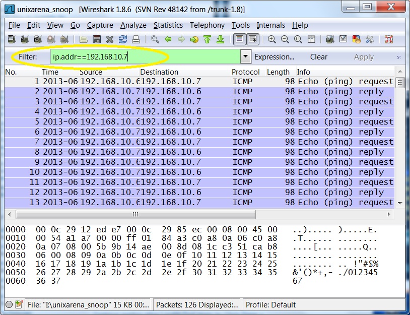 wireshark filter on protocol